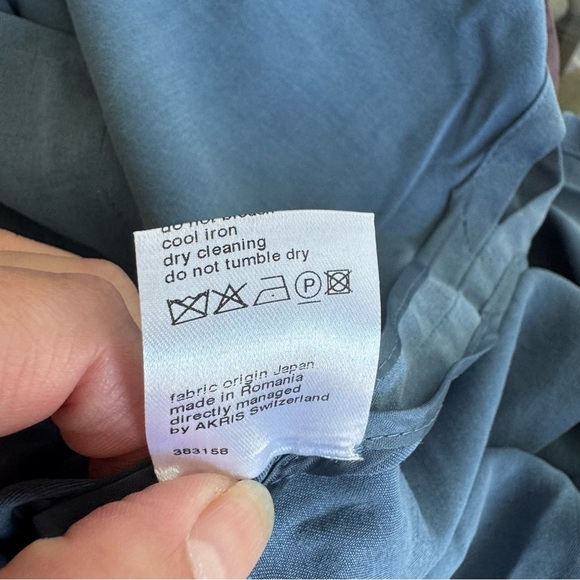 Akris Punto Mini Belted Elegant Blue Dress - Picture 7 of 10